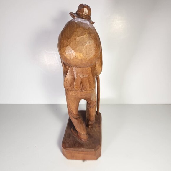 Folk Art Quebec Wood Carving P.E Caron Monumental Basswood Vintage 1960s-70s - Picture 10 of 13
